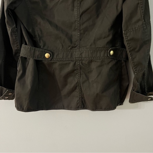 JCrew Resin-coated Black twill field jacket- Size Small - Picture 9 of 9
